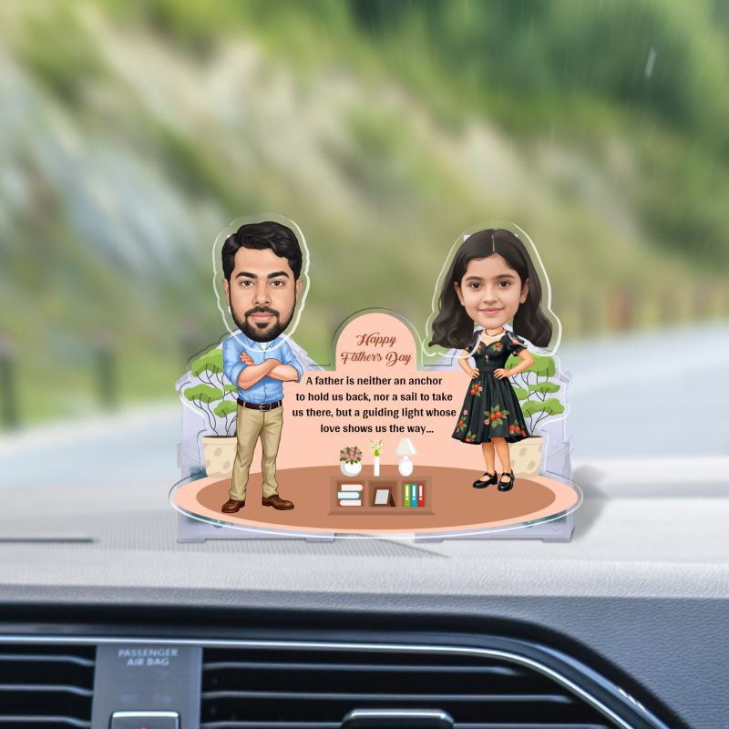 Personalized from Daughter   Bobblehead Caricature Moving Head Feature with Battery Powered